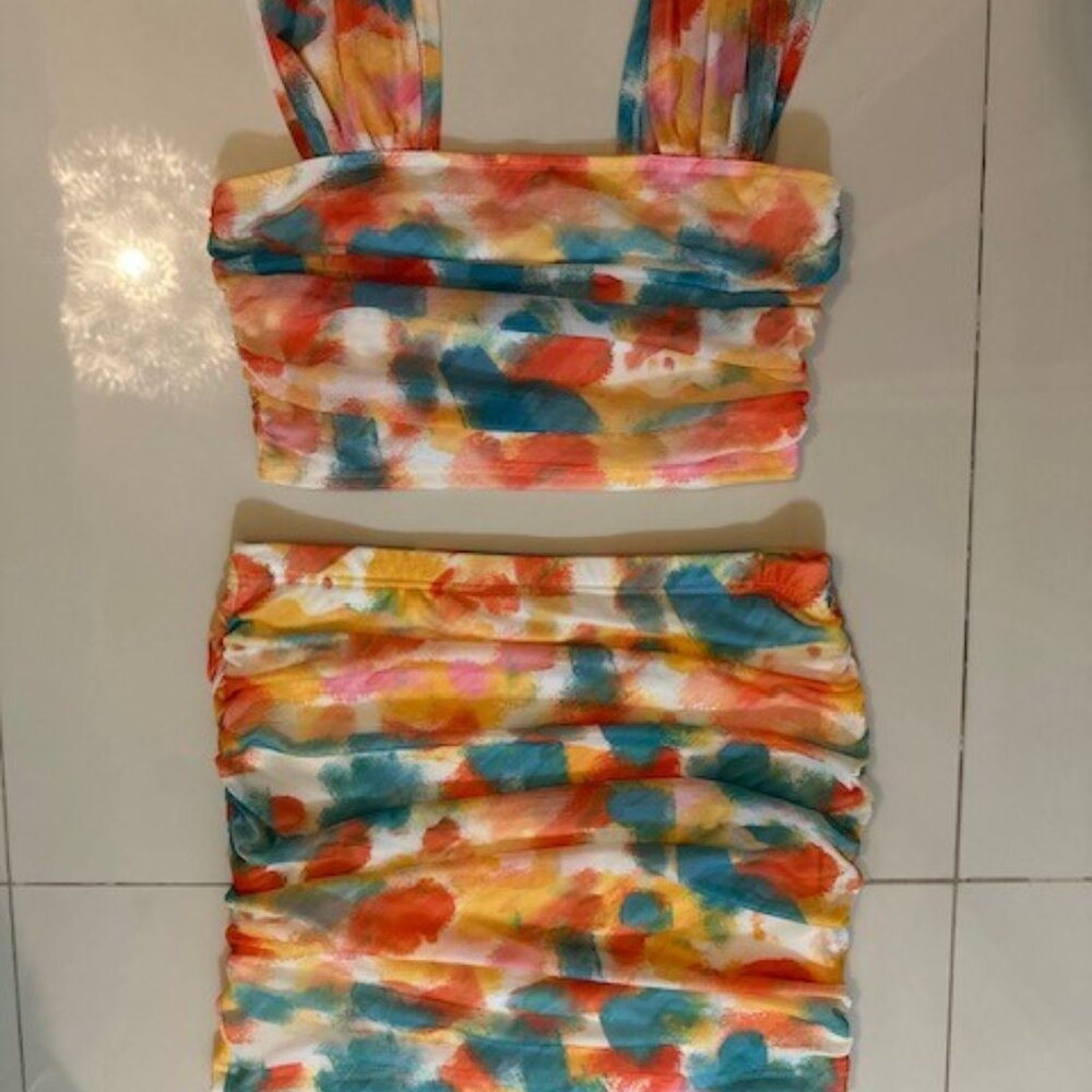 "SHEIN" 2-Piece Mini Skirt and Top - Size Small